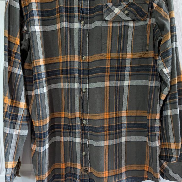 Legendary Whitetails Men's Buck Camp Flannel Shirt, Brown Plaid, XL, Long Sleeve - Picture 4 of 16